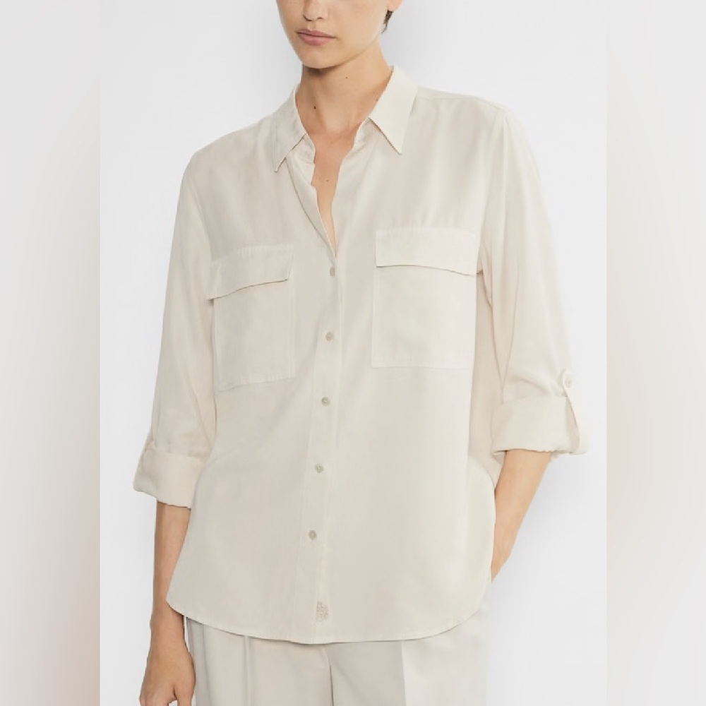 Babaton Aritzia Cream Utility Shirt US M